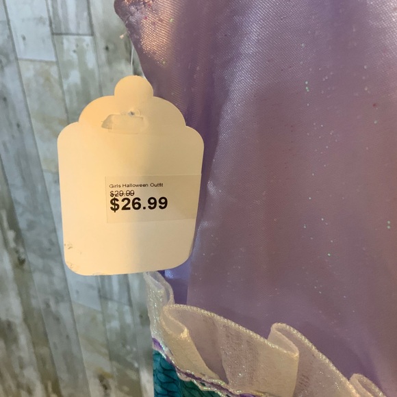 Girls Disney Mermaid Princess Costume - Purple and Teal - Picture 4 of 7
